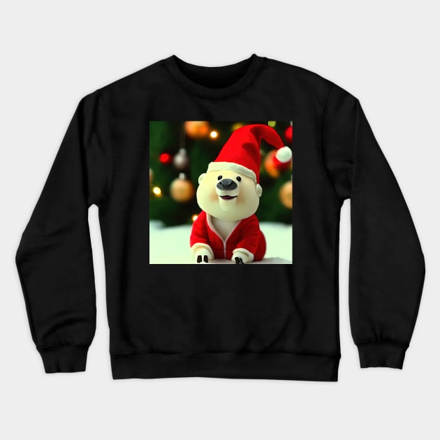 Capybara Christmas Claymation Crewneck Sweatshirt by SubtleSplit